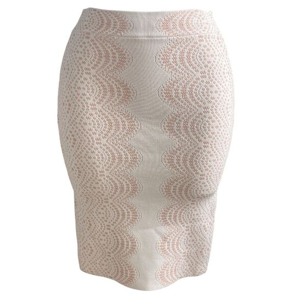 BCBG Max Azria Pavel Jaquard Skirt Stretch Knit Bodycon Size XXS - Picture 2 of 6